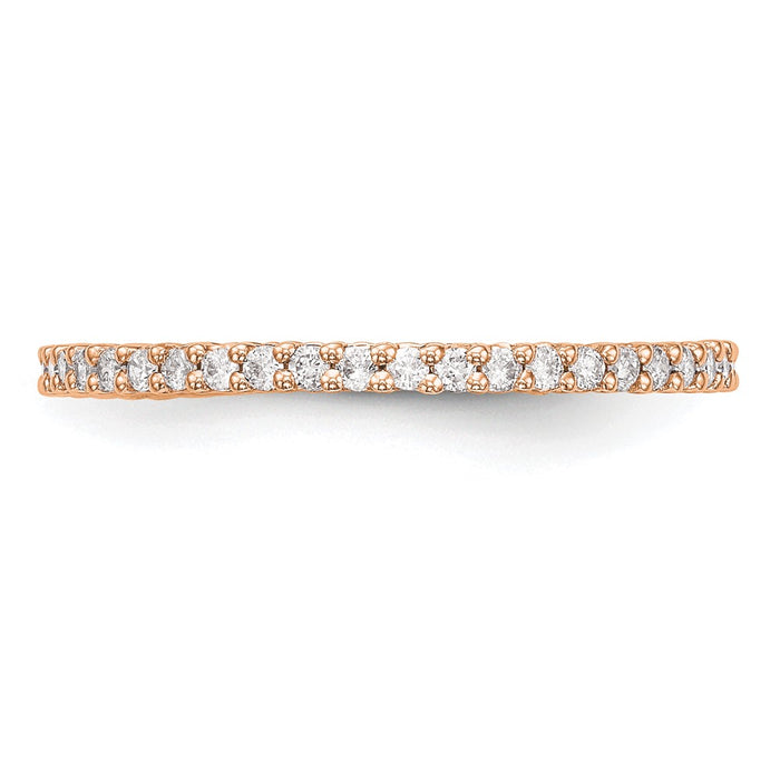 Exclusive 14K Rose Gold Wedding Band - 1/3 Carat Diamonds at Value Price!-5