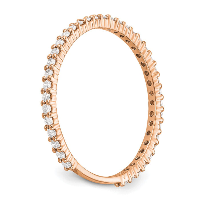 Exclusive 14K Rose Gold Wedding Band - 1/3 Carat Diamonds at Value Price!-7