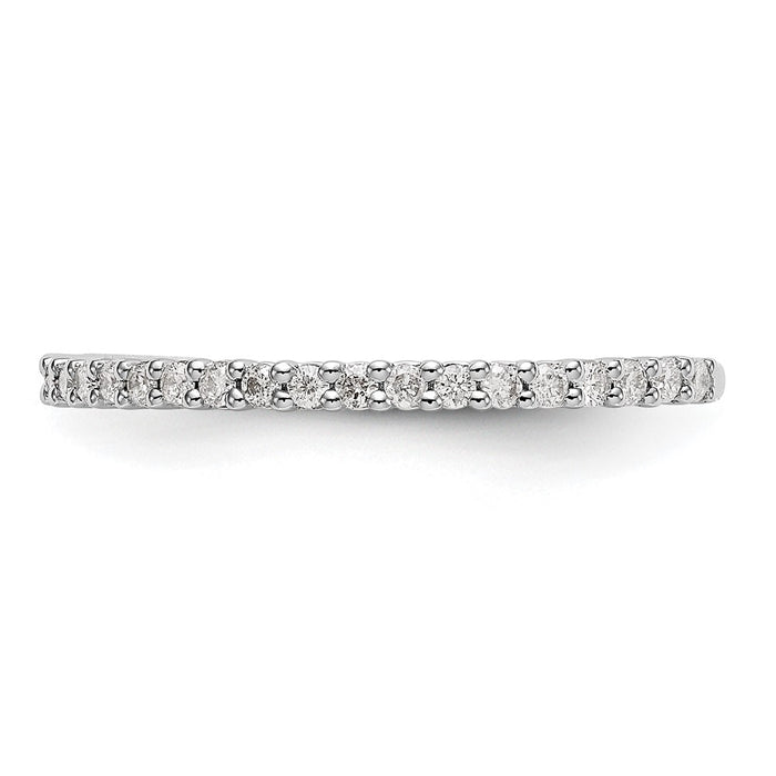 Buy Stylish 14K White Gold Wedding Band with 1/3 Carat Diamonds - Affordable!-3