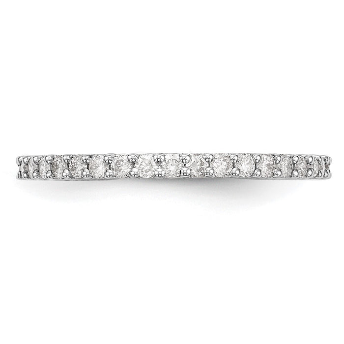 Buy Stylish 14K White Gold 3/8 Carat Full Circle Diamond Band - Luxury Value!-4