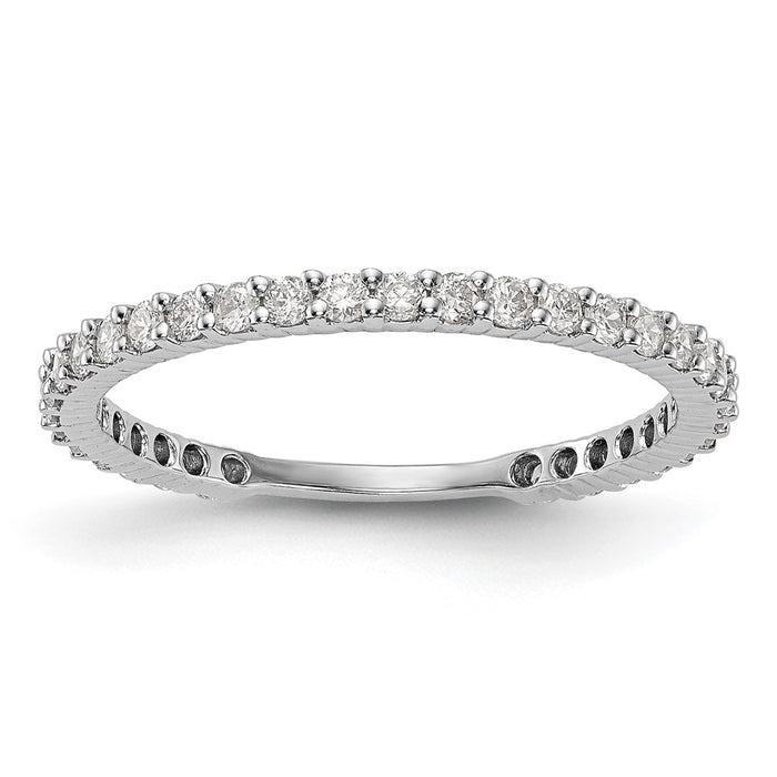 Buy Stylish 14K White Gold 3/8 Carat Full Circle Diamond Band - Luxury Value!-1