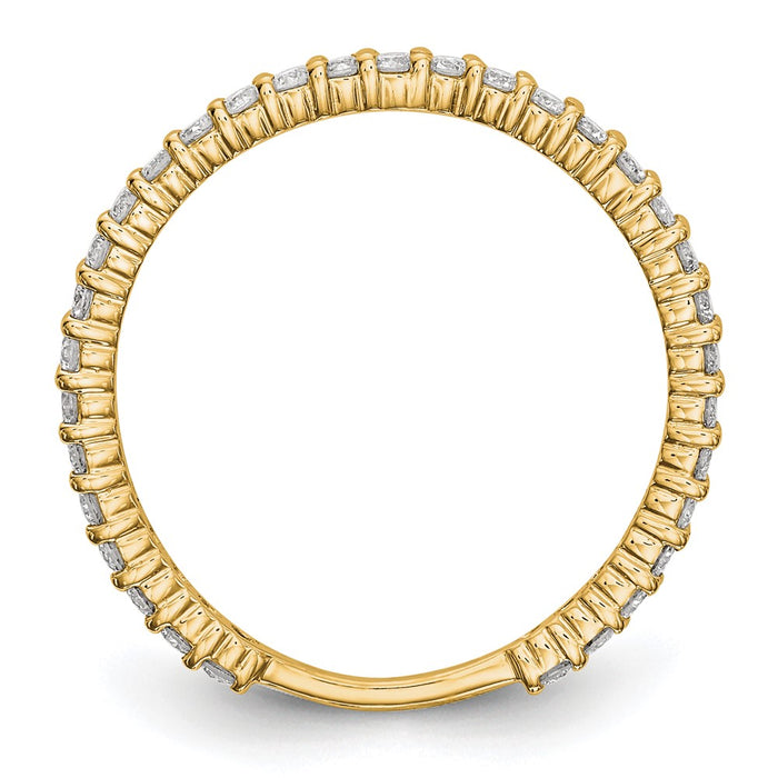 Order Stylish 14K Yellow Gold 3/8 Carat Diamond Band - Affordable Luxury Ring-2
