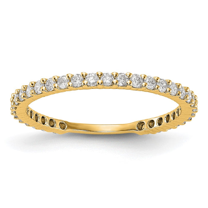 Order Stylish 14K Yellow Gold 3/8 Carat Diamond Band - Affordable Luxury Ring-1