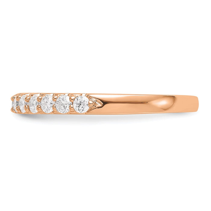 High-Quality 14K Rose Gold 11-Stone Diamond Band, 1/3 Carat - Stylish Value!-3