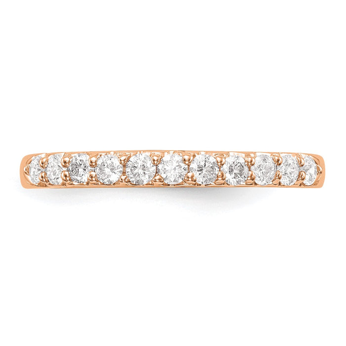 High-Quality 14K Rose Gold 11-Stone Diamond Band, 1/3 Carat - Stylish Value!-4