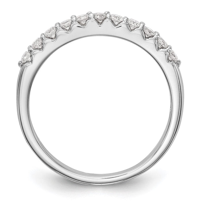 Buy Stylish 14K White Gold 11-Stone Diamond Band, 1/3 Carat Total Weight-2