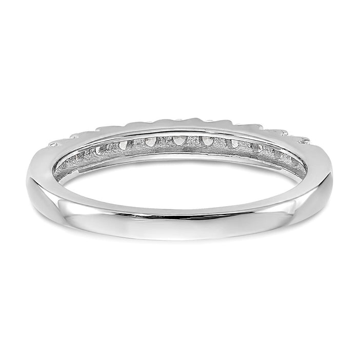 Buy Stylish 14K White Gold 11-Stone Diamond Band, 1/3 Carat Total Weight-5