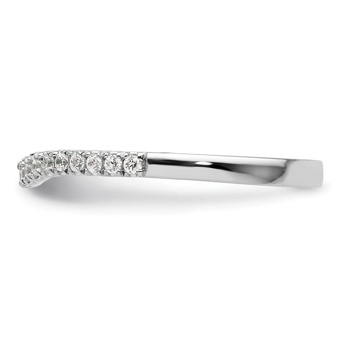 Buy High-Quality 14K White Gold 1/5 Carat Diamond Wedding Band - Stylish Value!-3