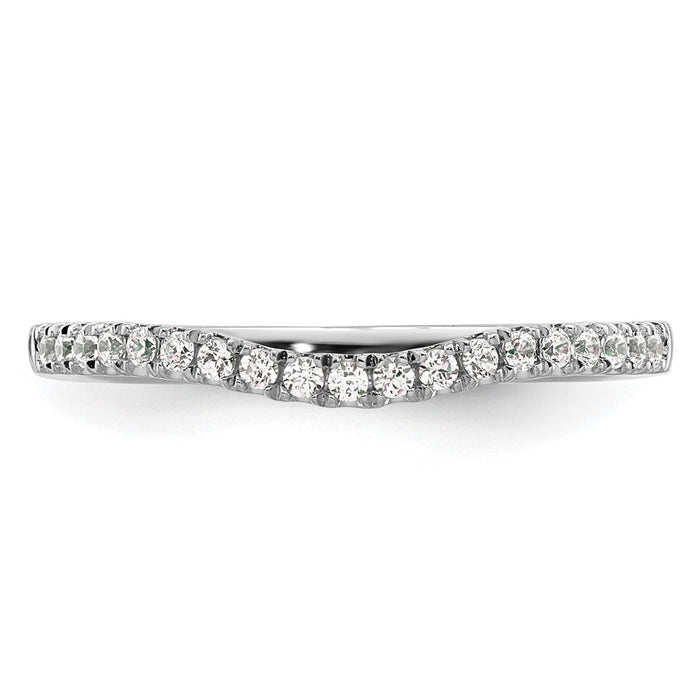 Buy High-Quality 14K White Gold 1/5 Carat Diamond Wedding Band - Stylish Value!-4