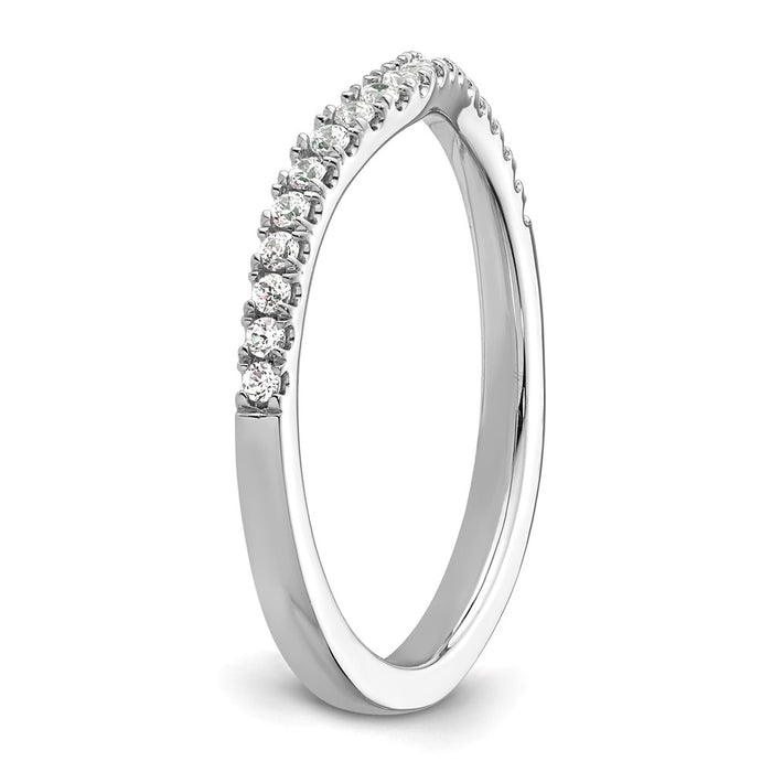 Buy High-Quality 14K White Gold 1/5 Carat Diamond Wedding Band - Stylish Value!-6
