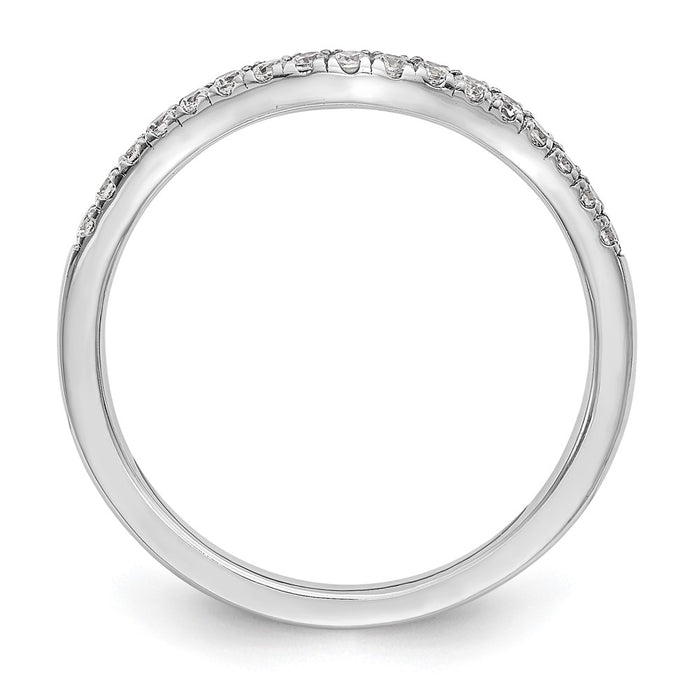 High-Quality 14K White Gold 1/5 Carat Diamond Wedding Band - Stylish Value!-2