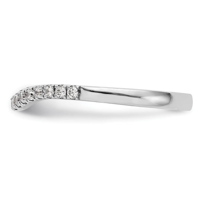 High-Quality 14K White Gold 1/5 Carat Diamond Wedding Band - Stylish Value!-3