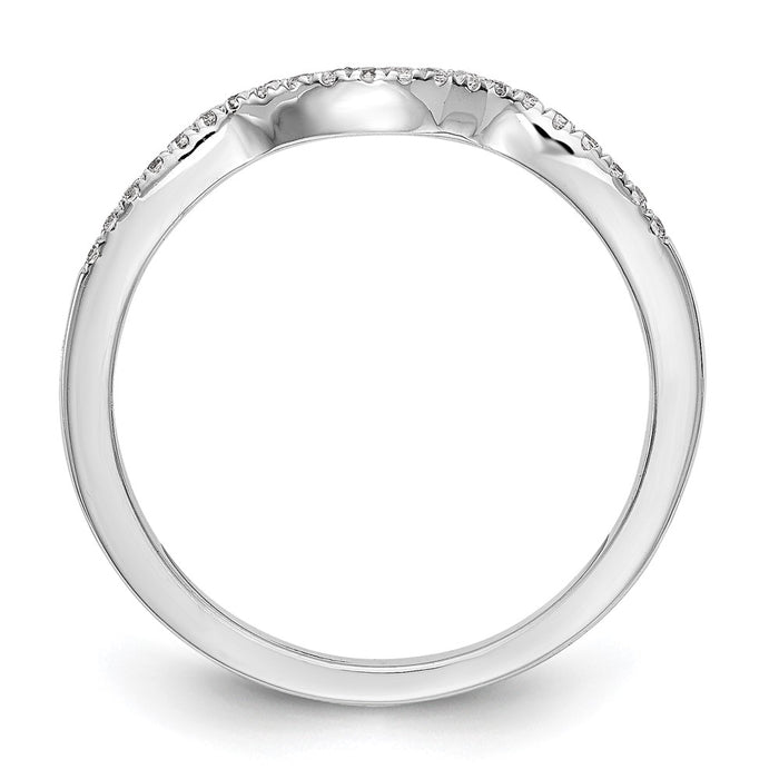 Buy Stylish 14K White Gold Wedding Band with 1/10 Carat Diamond Accents-2
