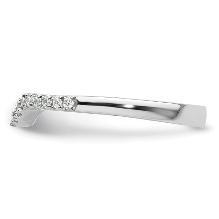 Buy Stylish 14K White Gold Wedding Band - 1/5 Carat Diamond, Affordable Elegance-3