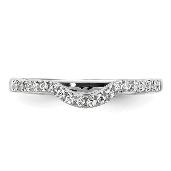 Buy Stylish 14K White Gold Wedding Band - 1/5 Carat Diamond, Affordable Elegance-4