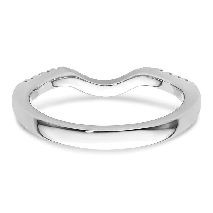 Buy Stylish 14K White Gold Wedding Band - 1/5 Carat Diamond, Affordable Elegance-5