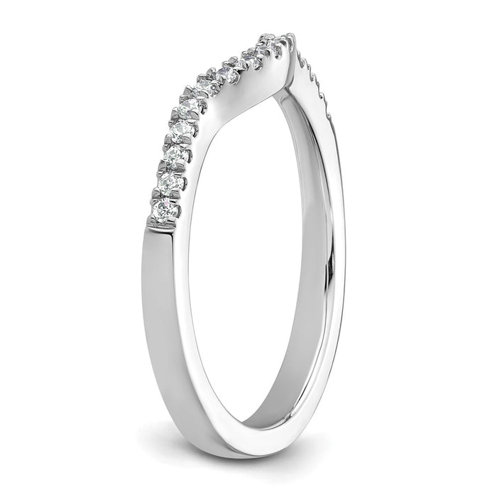 Buy Stylish 14K White Gold Wedding Band - 1/5 Carat Diamond, Affordable Elegance-6