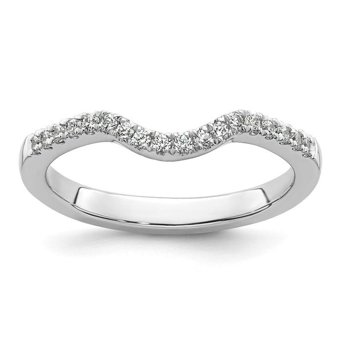 Buy Stylish 14K White Gold Wedding Band - 1/5 Carat Diamond, Affordable Elegance-1