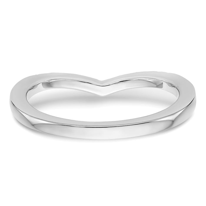 High-Quality 14K White Gold Wedding Band with 1/8 Carat Diamonds - Stylish Value-5