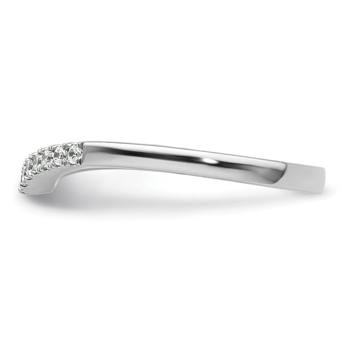 Exclusive 14K White Gold Wedding Band with 1/6 Carat Diamonds - Stylish Value-3
