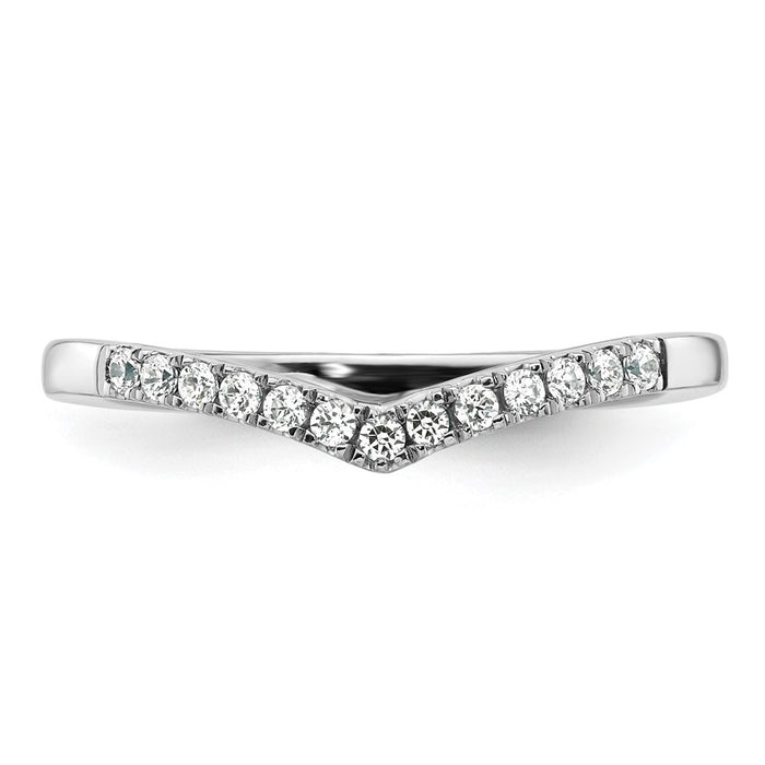 Exclusive 14K White Gold Wedding Band with 1/6 Carat Diamonds - Stylish Value-4