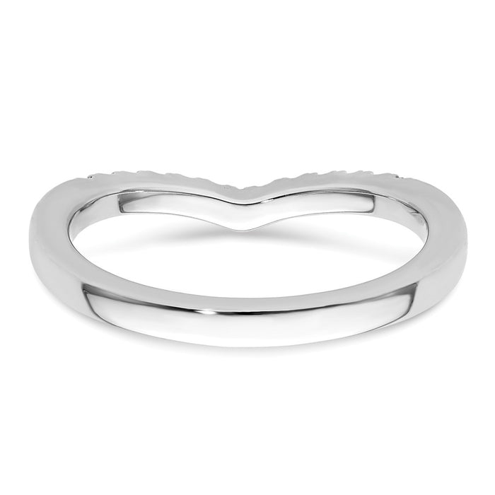 Exclusive 14K White Gold Wedding Band with 1/6 Carat Diamonds - Stylish Value-5