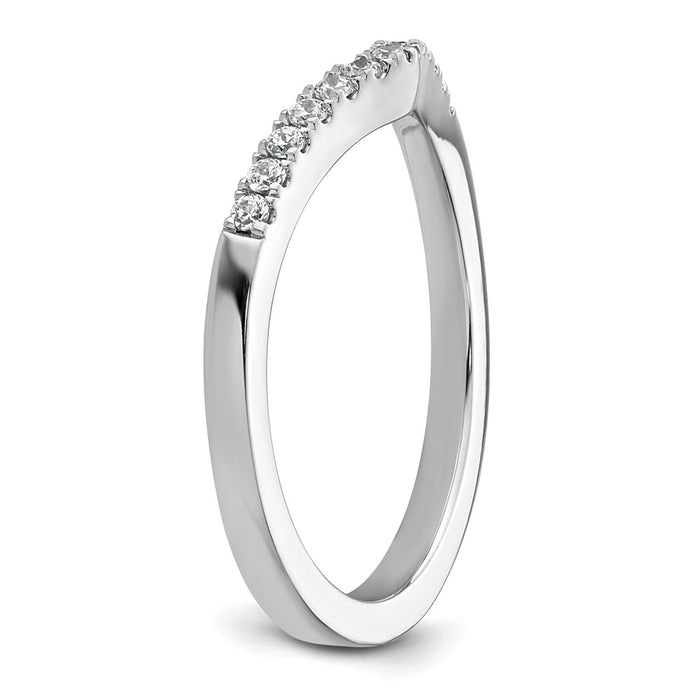 Exclusive 14K White Gold Wedding Band with 1/6 Carat Diamonds - Stylish Value-6