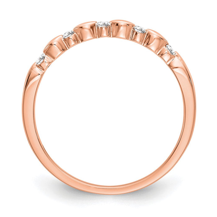 Buy Exclusive 14K Rose Gold Diamond Wedding Band - 1/15 Carat, Stylish Price-2