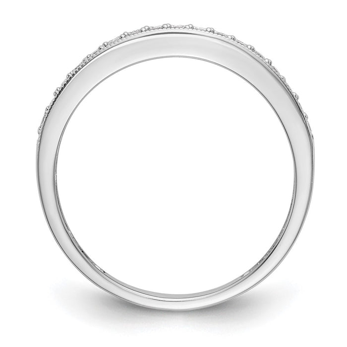 Buy Stylish 14K White Gold Diamond Wedding Band, 1/10 Carat Total Weight-2