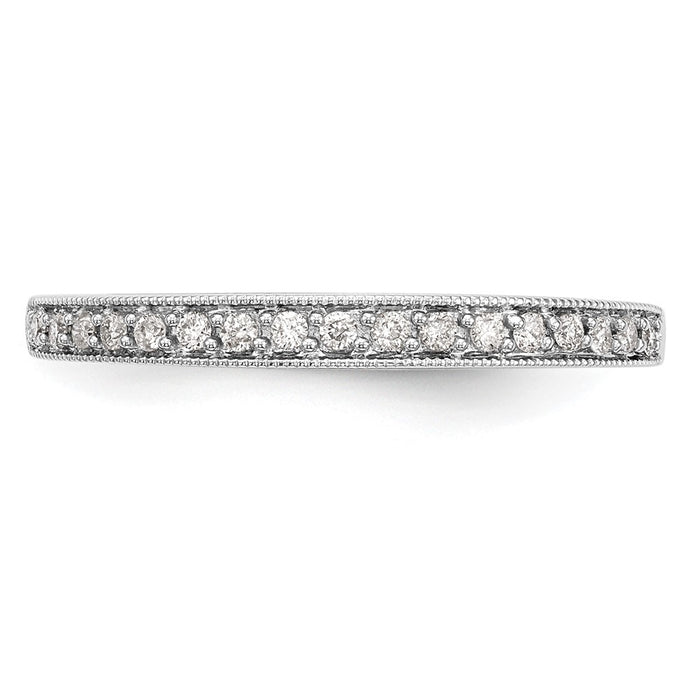 Buy Stylish 14K White Gold Diamond Wedding Band, 1/10 Carat Total Weight-4