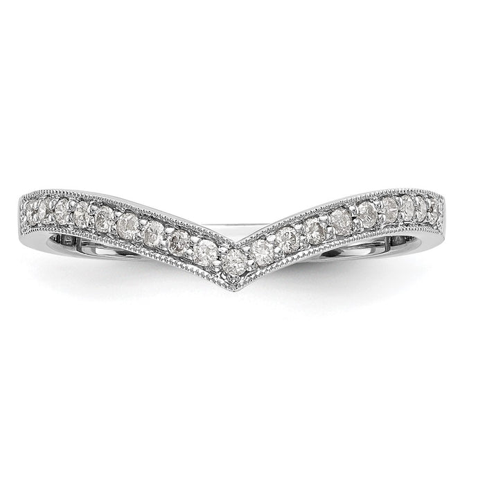 Buy High-quality 14K White Gold Wedding Band with 1/8 Carat Diamonds - Stylish Value-4