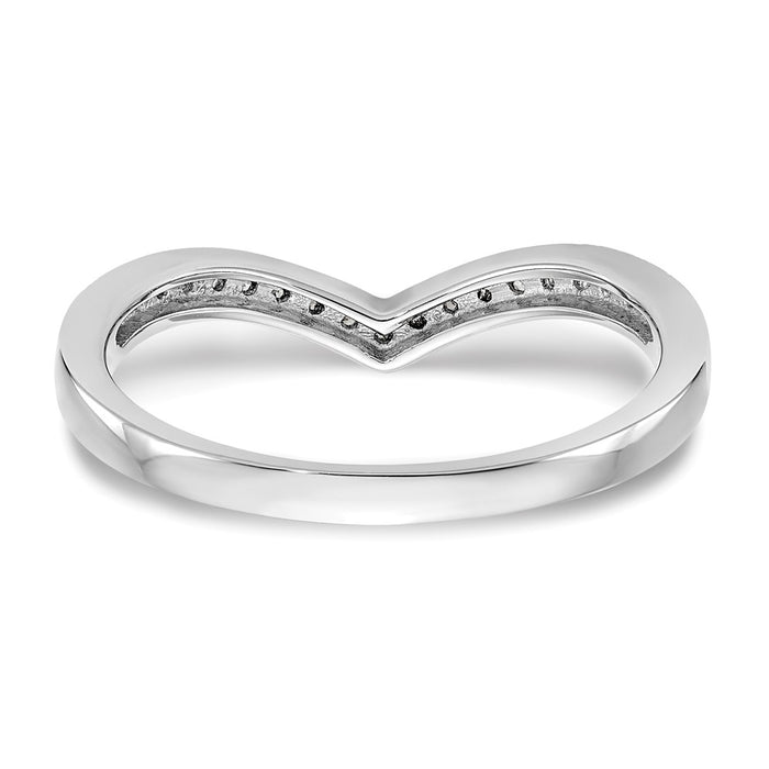 Buy High-quality 14K White Gold Wedding Band with 1/8 Carat Diamonds - Stylish Value-5