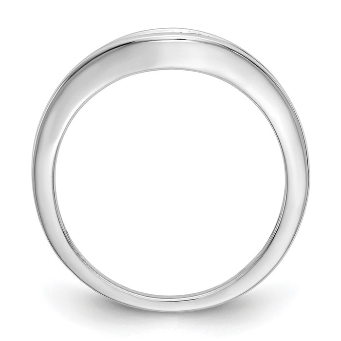 Buy Exclusive 14K White Gold Wedding Band with 1/5 Carat Diamonds - Stylish Design-2