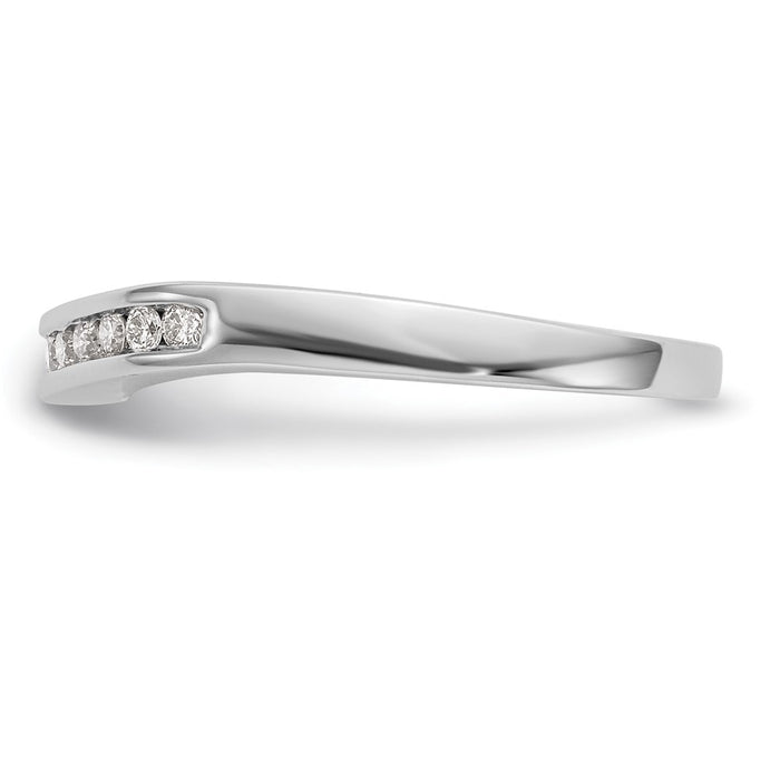 Buy Exclusive 14K White Gold Wedding Band with 1/5 Carat Diamonds - Stylish Design-3