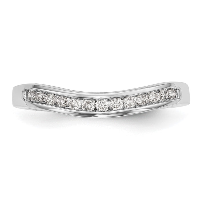 Buy Exclusive 14K White Gold Wedding Band with 1/5 Carat Diamonds - Stylish Design-4