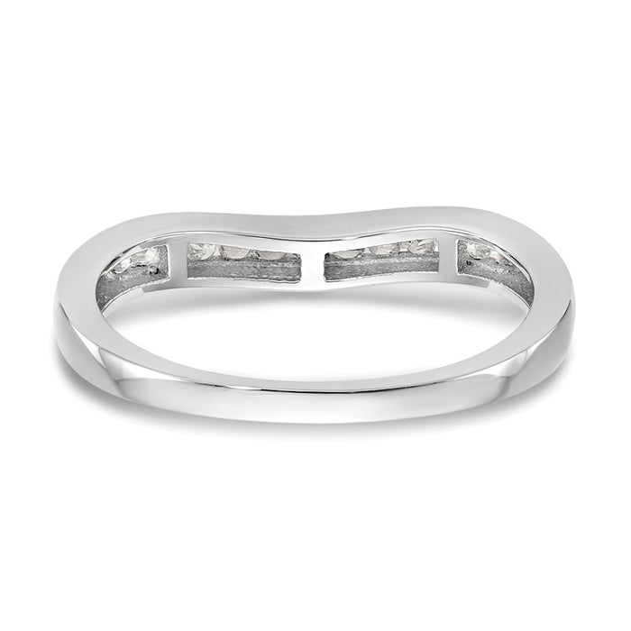 Buy Exclusive 14K White Gold Wedding Band with 1/5 Carat Diamonds - Stylish Design-5