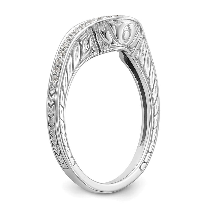 Exclusive 14K White Gold Wedding Band with 1/8 Carat Diamonds - Stylish Value-5