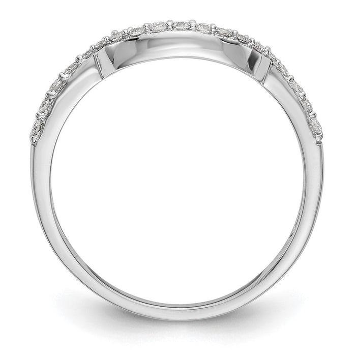 Exclusive 14K White Gold 1/4 Carat Diamond Wedding Band - Stylish & Affordable!-2