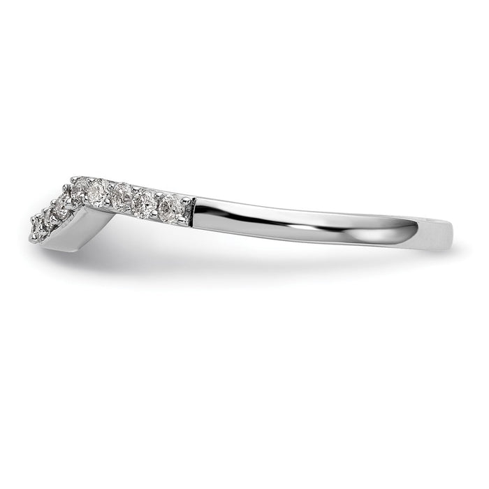 Exclusive 14K White Gold 1/4 Carat Diamond Wedding Band - Stylish & Affordable!-3