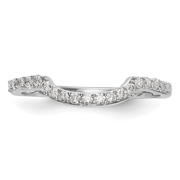 Exclusive 14K White Gold 1/4 Carat Diamond Wedding Band - Stylish & Affordable!-4