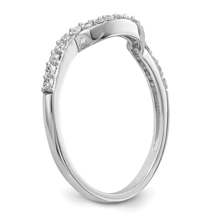 Exclusive 14K White Gold 1/4 Carat Diamond Wedding Band - Stylish & Affordable!-6