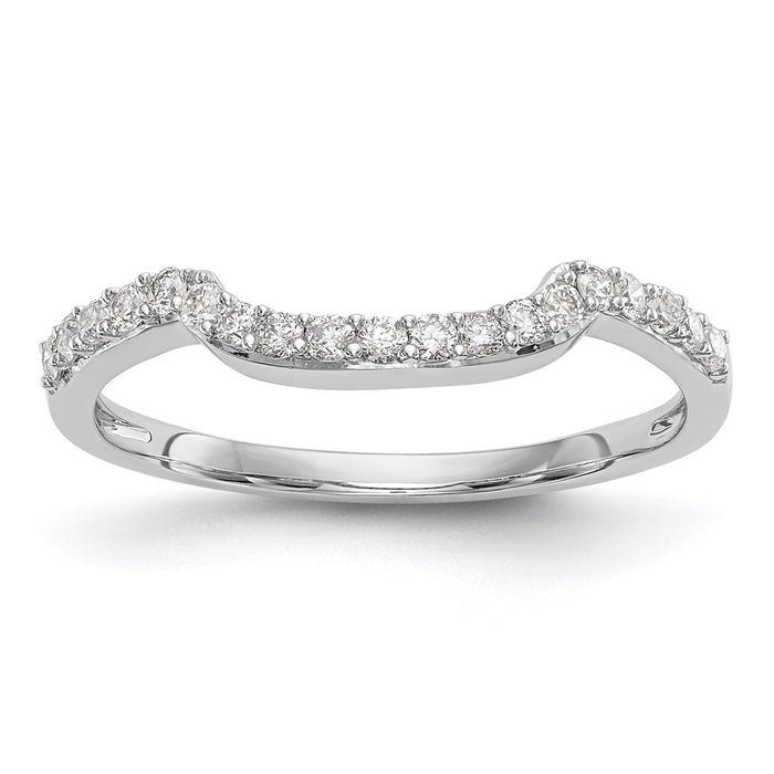 Exclusive 14K White Gold 1/4 Carat Diamond Wedding Band - Stylish & Affordable!-1