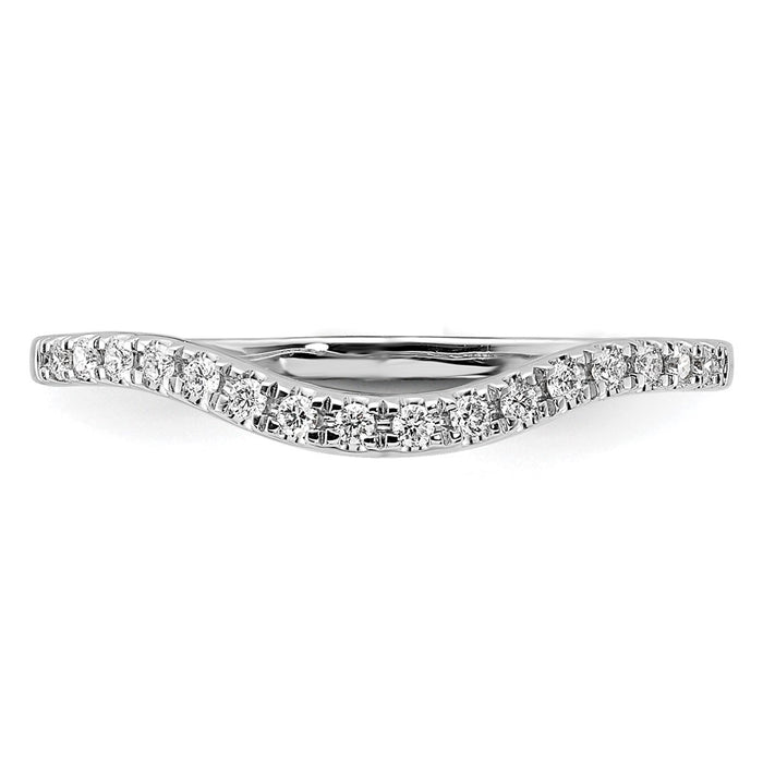 Buy 14K White Gold Wedding Band with 1/10 Carat Diamond Accent - Stylish Value!-4