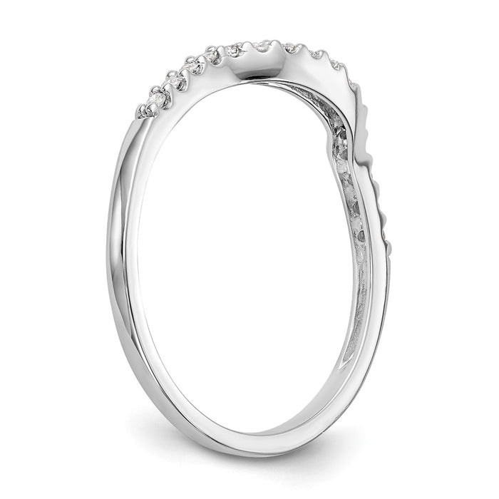 Buy 14K White Gold Wedding Band with 1/10 Carat Diamond Accent - Stylish Value!-6
