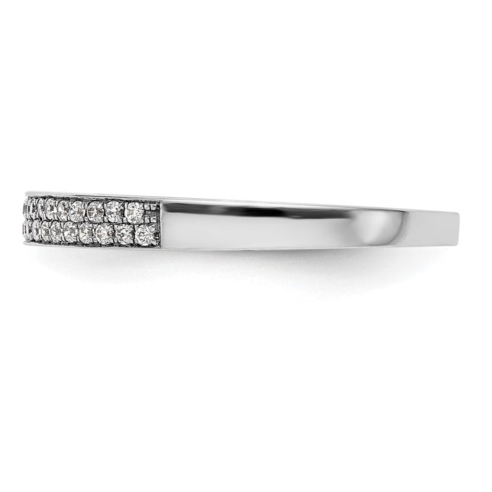 Buy Stylish 14K White Gold Micro Pave Diamond Band - 1/5 Carat Value!-3