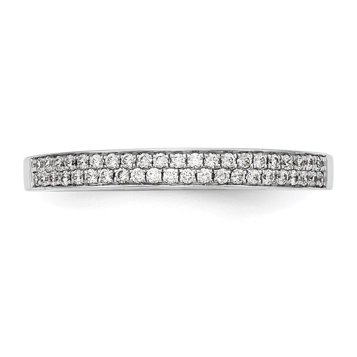 Buy Stylish 14K White Gold Micro Pave Diamond Band - 1/5 Carat Value!-4