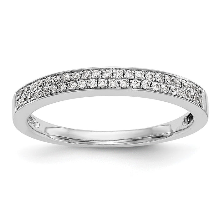 Buy Stylish 14K White Gold Micro Pave Diamond Band - 1/5 Carat Value!-1