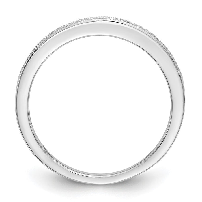 Exclusive 14K White Gold 1/10 Carat Diamond Eternity Band | Stylish Value Ring-2
