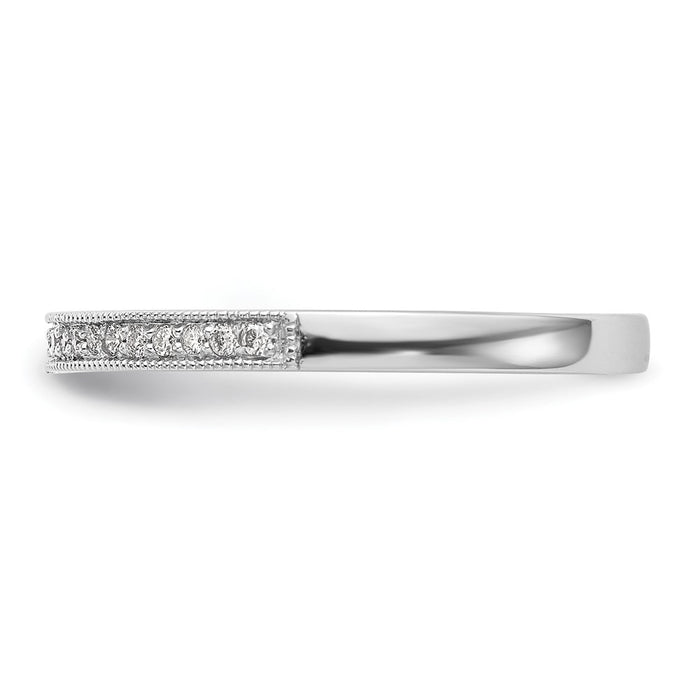 Exclusive 14K White Gold 1/10 Carat Diamond Eternity Band | Stylish Value Ring-3