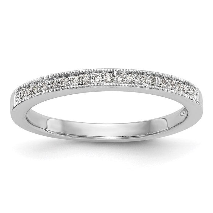 Exclusive 14K White Gold 1/10 Carat Diamond Eternity Band | Stylish Value Ring-1